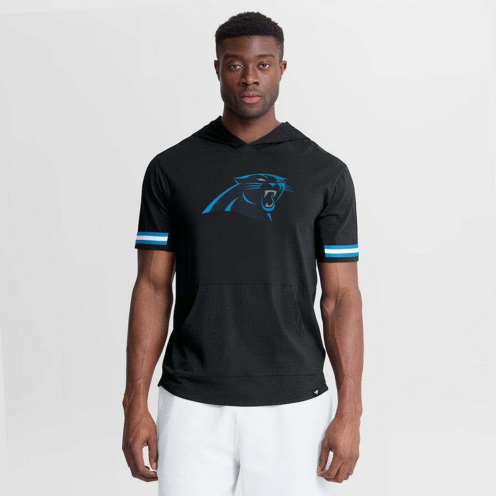 Carolina Panthers Optimal Play Short Sleeve Hooded T-Shirt - Black T-shirts