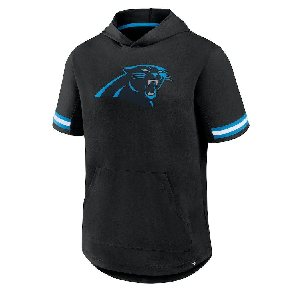 Carolina Panthers Optimal Play Short Sleeve Hooded T-Shirt - Black T-shirts