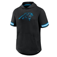 Carolina Panthers Optimal Play Short Sleeve Hooded T-Shirt - Black T-shirts