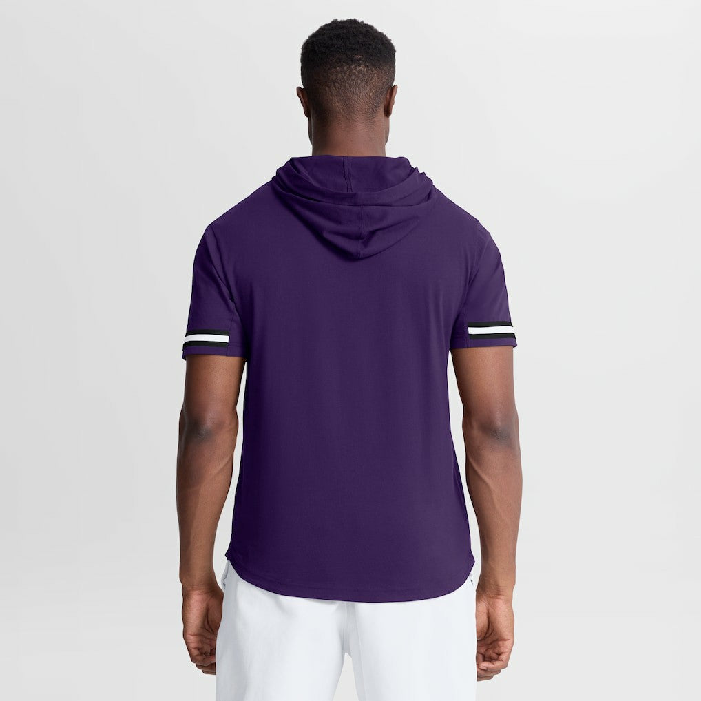 Baltimore Ravens Optimal Play Short Sleeve Hooded T-Shirt - Purple T-shirts