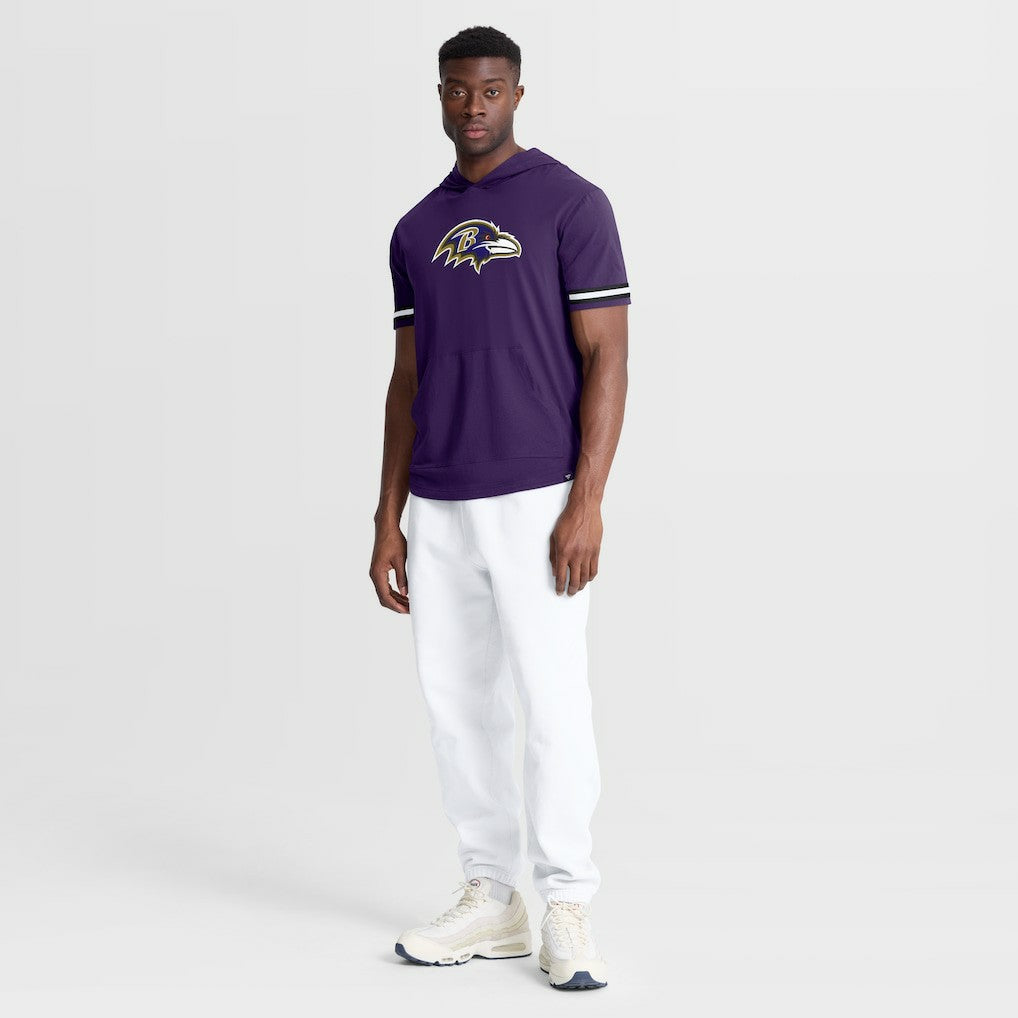 Baltimore Ravens Optimal Play Short Sleeve Hooded T-Shirt - Purple T-shirts