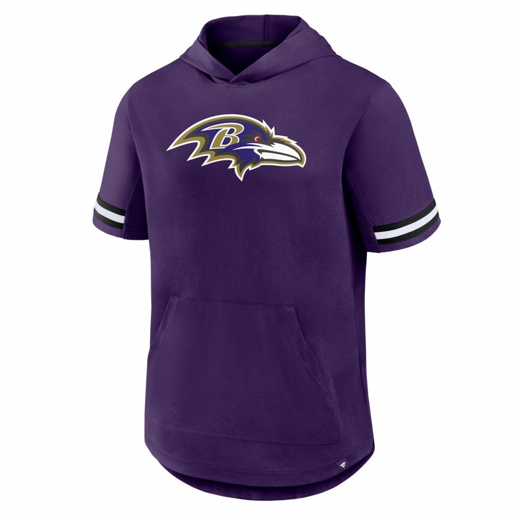Baltimore Ravens Optimal Play Short Sleeve Hooded T-Shirt - Purple T-shirts