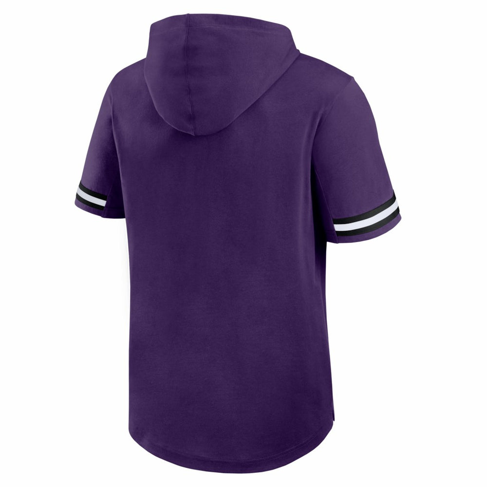 Baltimore Ravens Optimal Play Short Sleeve Hooded T-Shirt - Purple T-shirts