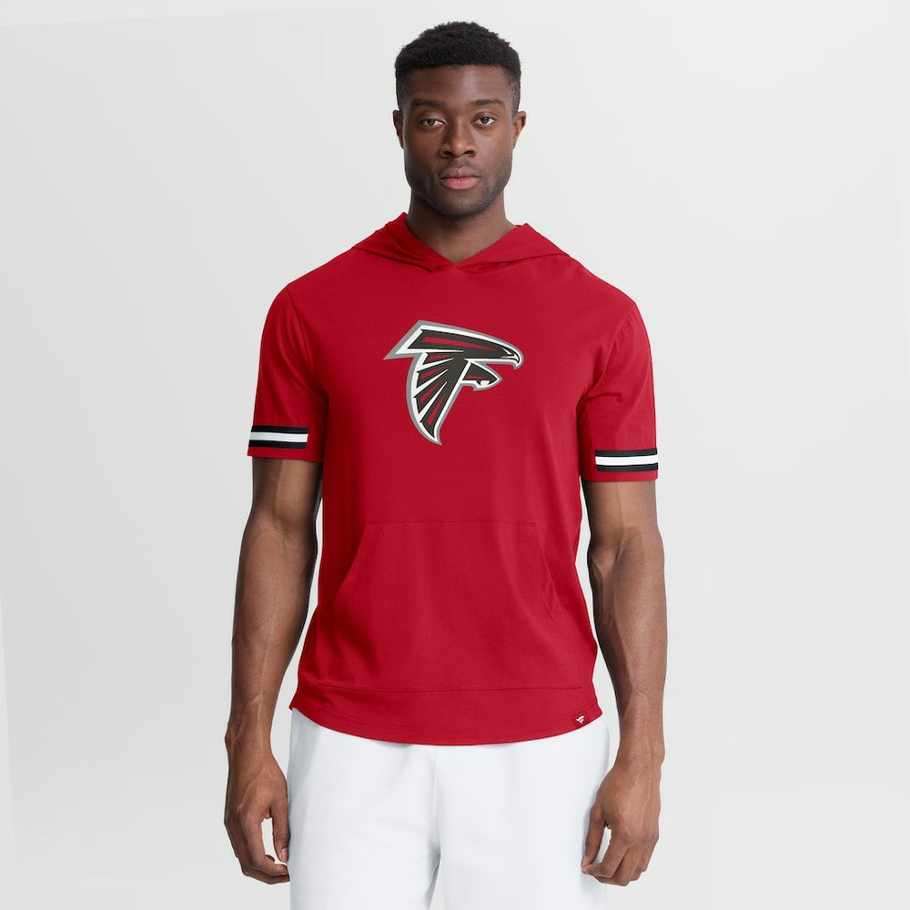 Atlanta Falcons Optimal Play Short Sleeve Hooded T-Shirt - Red T-shirts
