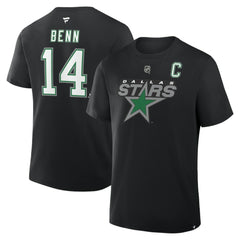 Jamie Benn Dallas Stars Fanatics Authentic Stack Name & Number T-Shirt - Black | US 2001570366