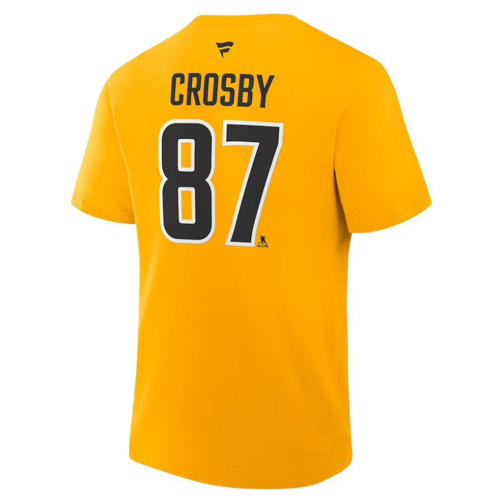 Sidney Crosby Pittsburgh Penguins Fanatics Authentic Stack Name & Number T-Shirt - Gold | US 2001570559