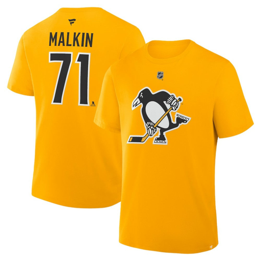 Evgeni Malkin Pittsburgh Penguins Fanatics Authentic Stack Name & Number T-Shirt - Gold | US 2001570561