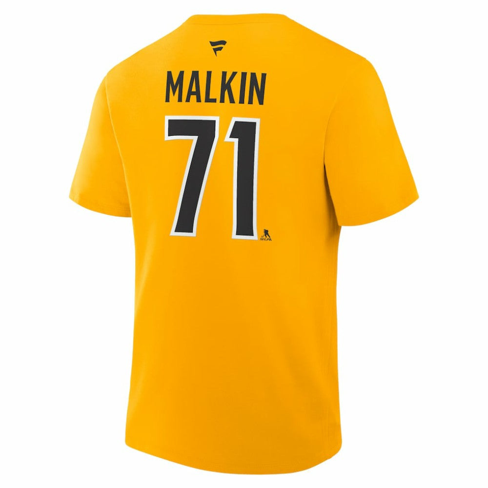 Evgeni Malkin Pittsburgh Penguins Fanatics Authentic Stack Name & Number T-Shirt - Gold | US 2001570561