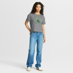 Philadelphia Eagles Women's Overplayed Tribute Tri-Blend Boxy T-Shirt - Heather Gray T-shirts