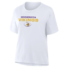 Minnesota Vikings Women's Fade Legacy T-Shirt - White T-shirts