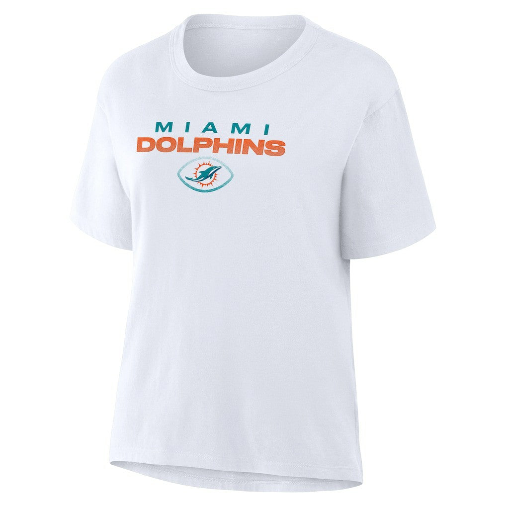 Miami Dolphins Women's Fade Legacy T-Shirt - White T-shirts