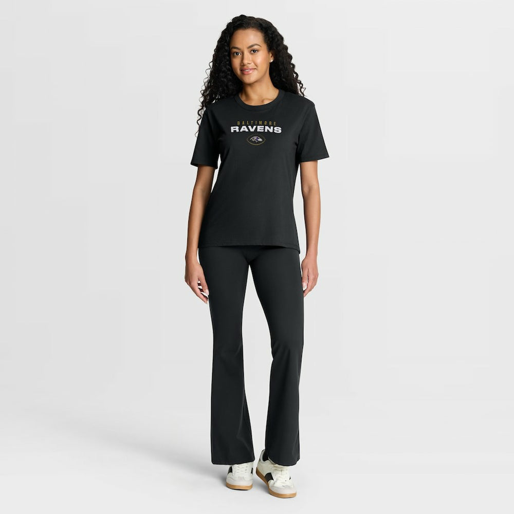 Baltimore Ravens Women's Fade Legacy T-Shirt - Black T-shirts