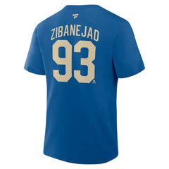Mika Zibanejad New York Rangers Fanatics Authentic Stack Name & Number T-Shirt - Blue | US 2001571402