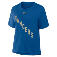 Mika Zibanejad New York Rangers Fanatics Women's Authentic Stack Name & Number T-Shirt - Blue | US 2001571409