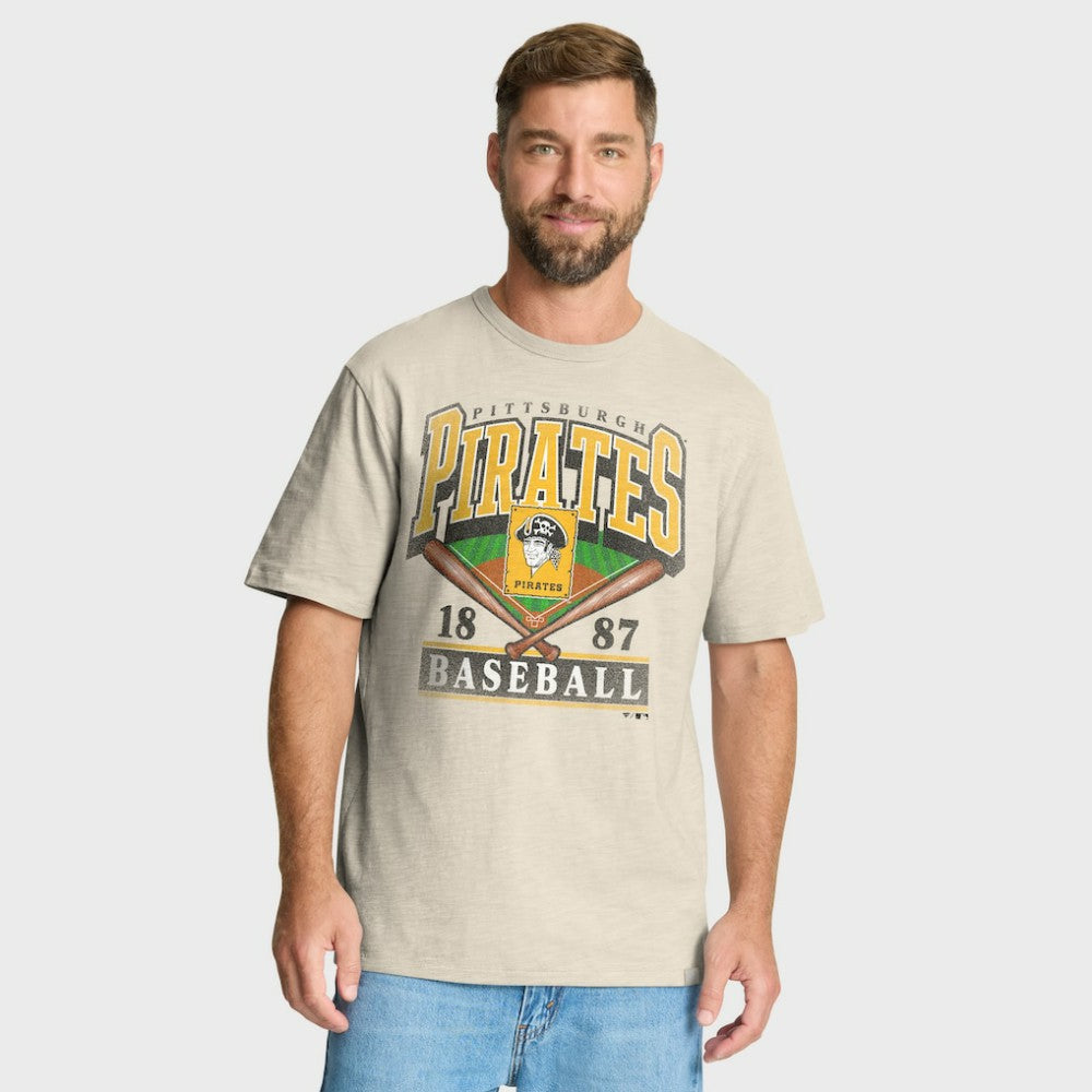 Pittsburgh Pirates Fanatics Stadium Slub T-Shirt - Tan T-shirts