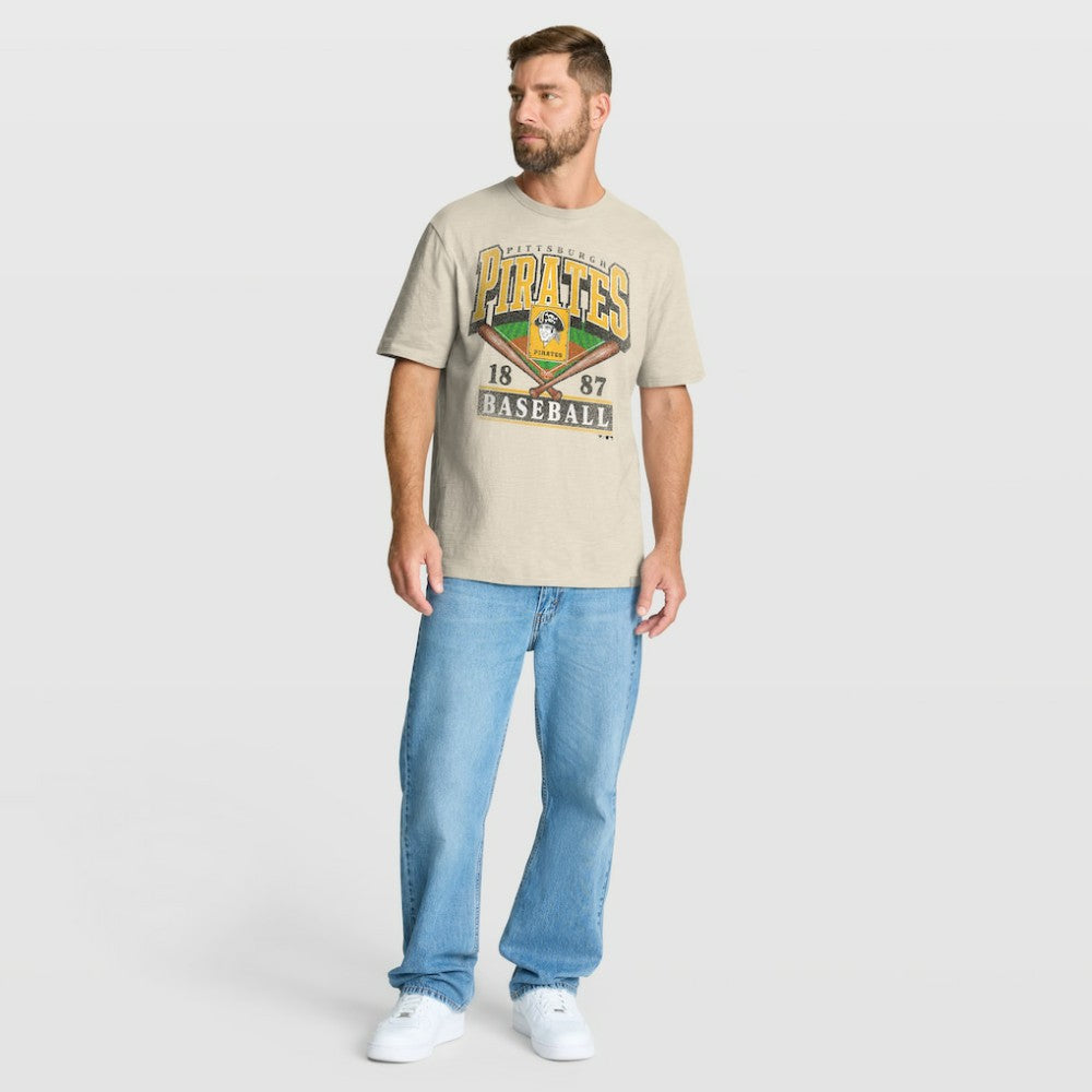 Pittsburgh Pirates Fanatics Stadium Slub T-Shirt - Tan T-shirts