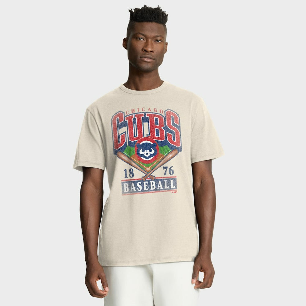 Chicago Cubs Fanatics Stadium Slub T-Shirt - Tan T-shirts