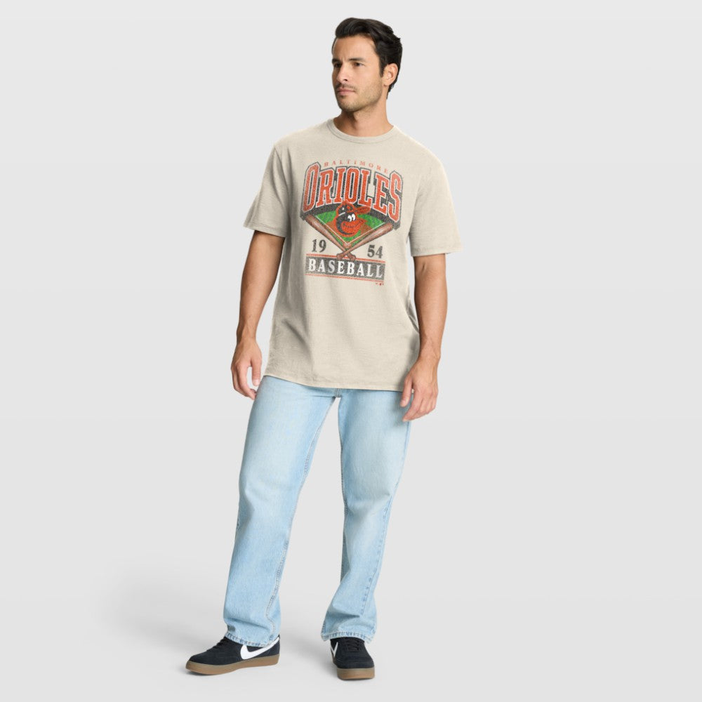 Baltimore Orioles Fanatics Stadium Slub T-Shirt - Tan T-shirts