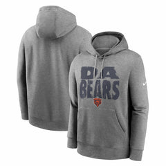 Chicago Bears Club Fleece Hoodie - Heather Gray Hoodies