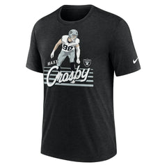 Maxx Crosby Las Vegas Raiders Player Graphic T-Shirt - Heather Black T-shirts