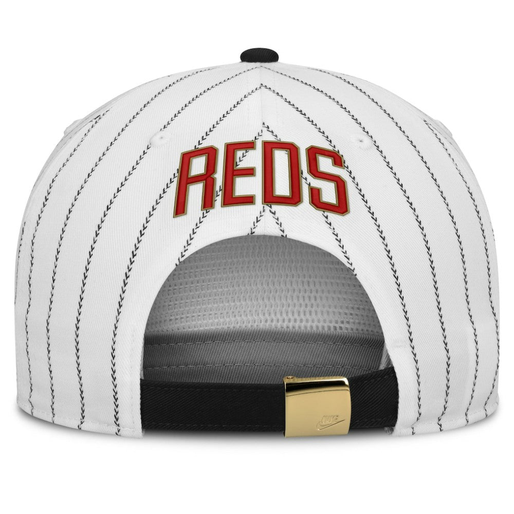 Cincinnati Reds Nike Cooperstown Collection Pro Adjustable Hat - White/Black Hats