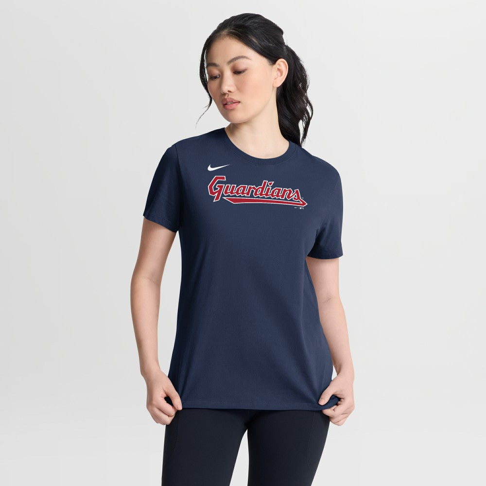 Cleveland Guardians Nike Women's Wordmark T-Shirt - Navy T-shirts