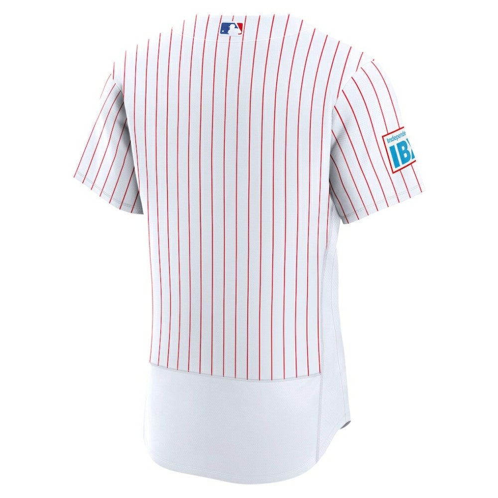 Philadelphia Phillies Nike Home Sponsor Patch Authentic Jersey - White Jerseys
