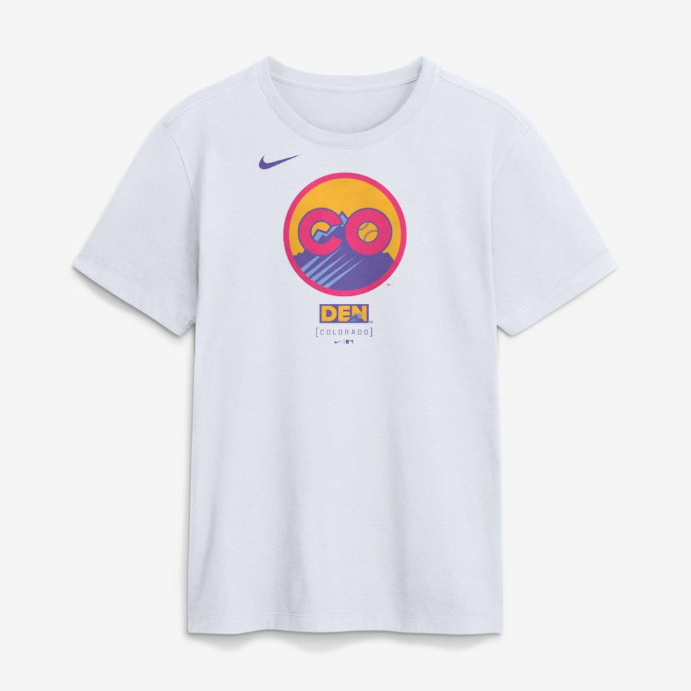 Colorado Rockies Nike City Connect Large Logo T-Shirt - White T-shirts