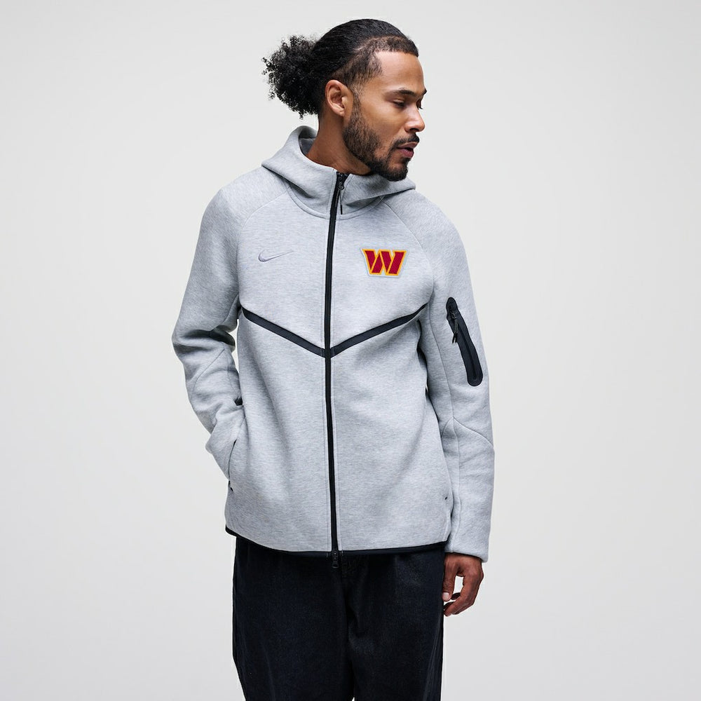 Washington Commanders Tech Fleece Raglan Full-Zip Windrunner Hoodie - Heather Gray Hoodies
