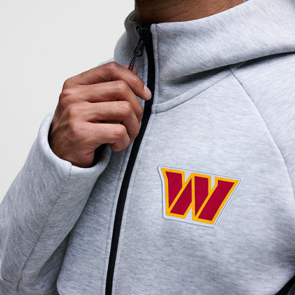 Washington Commanders Tech Fleece Raglan Full-Zip Windrunner Hoodie - Heather Gray Hoodies