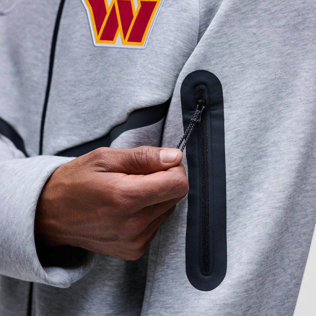 Washington Commanders Tech Fleece Raglan Full-Zip Windrunner Hoodie - Heather Gray Hoodies