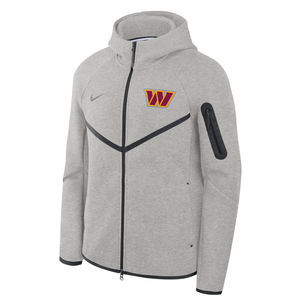 Washington Commanders Tech Fleece Raglan Full-Zip Windrunner Hoodie - Heather Gray Hoodies