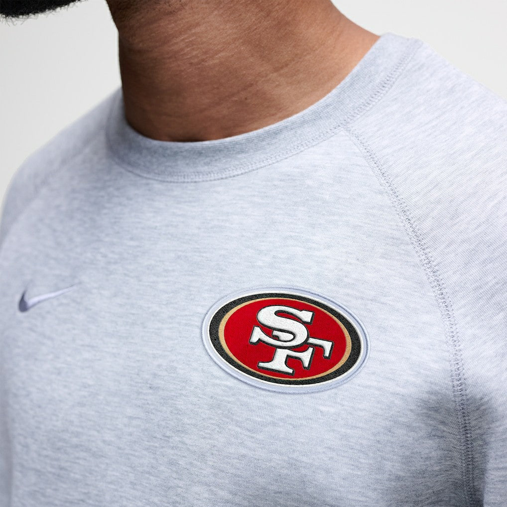 San Francisco 49ers Tech Fleece Raglan Sweatshirt - Heather Gray Sweatshirts