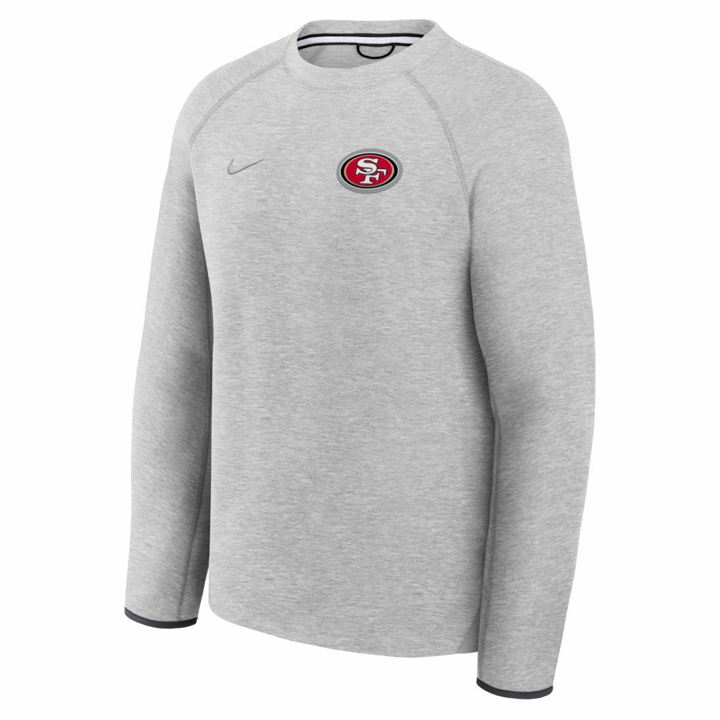 San Francisco 49ers Tech Fleece Raglan Sweatshirt - Heather Gray Sweatshirts