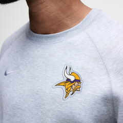 Minnesota Vikings Tech Fleece Raglan Sweatshirt - Heather Gray Sweatshirts