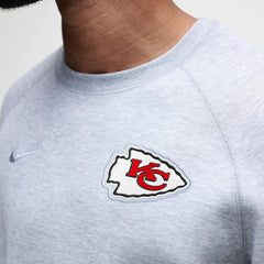 Kansas City Chiefs Tech Fleece Raglan Sweatshirt - Heather Gray Sweatshirts