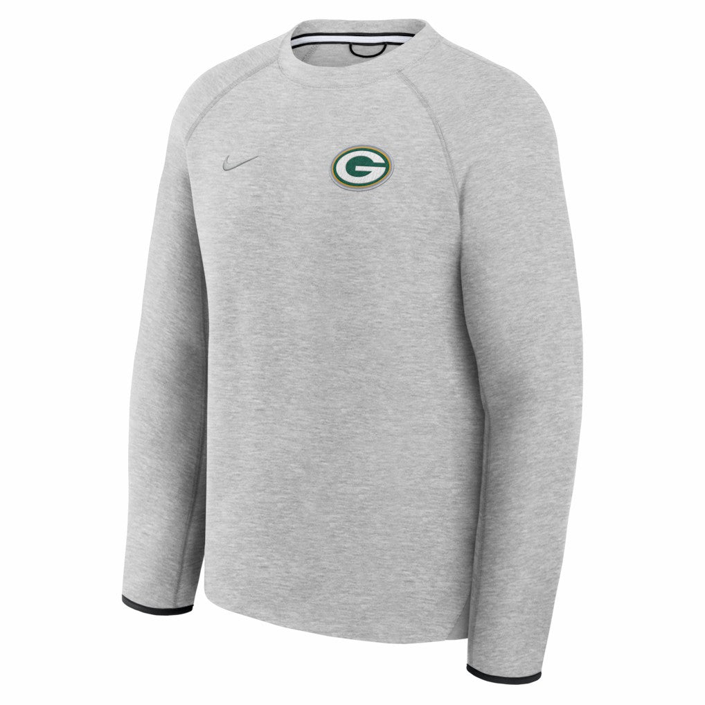 Green Bay Packers Tech Fleece Raglan Sweatshirt - Heather Gray Sweatshirts