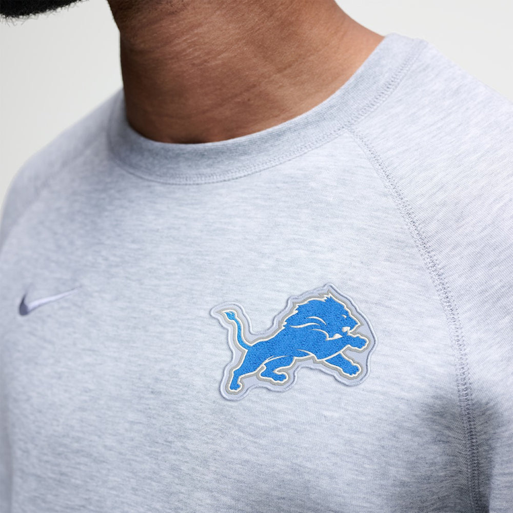 Detroit Lions Tech Fleece Raglan Sweatshirt - Heather Gray Sweatshirts