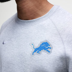 Detroit Lions Tech Fleece Raglan Sweatshirt - Heather Gray Sweatshirts
