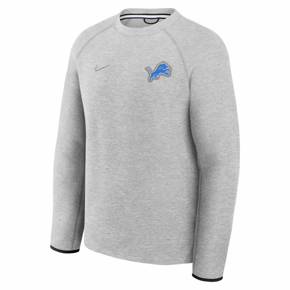 Detroit Lions Tech Fleece Raglan Sweatshirt - Heather Gray Sweatshirts