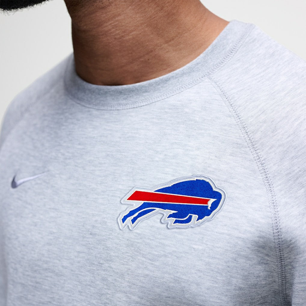Buffalo Bills Tech Fleece Raglan Sweatshirt - Heather Gray Sweatshirts