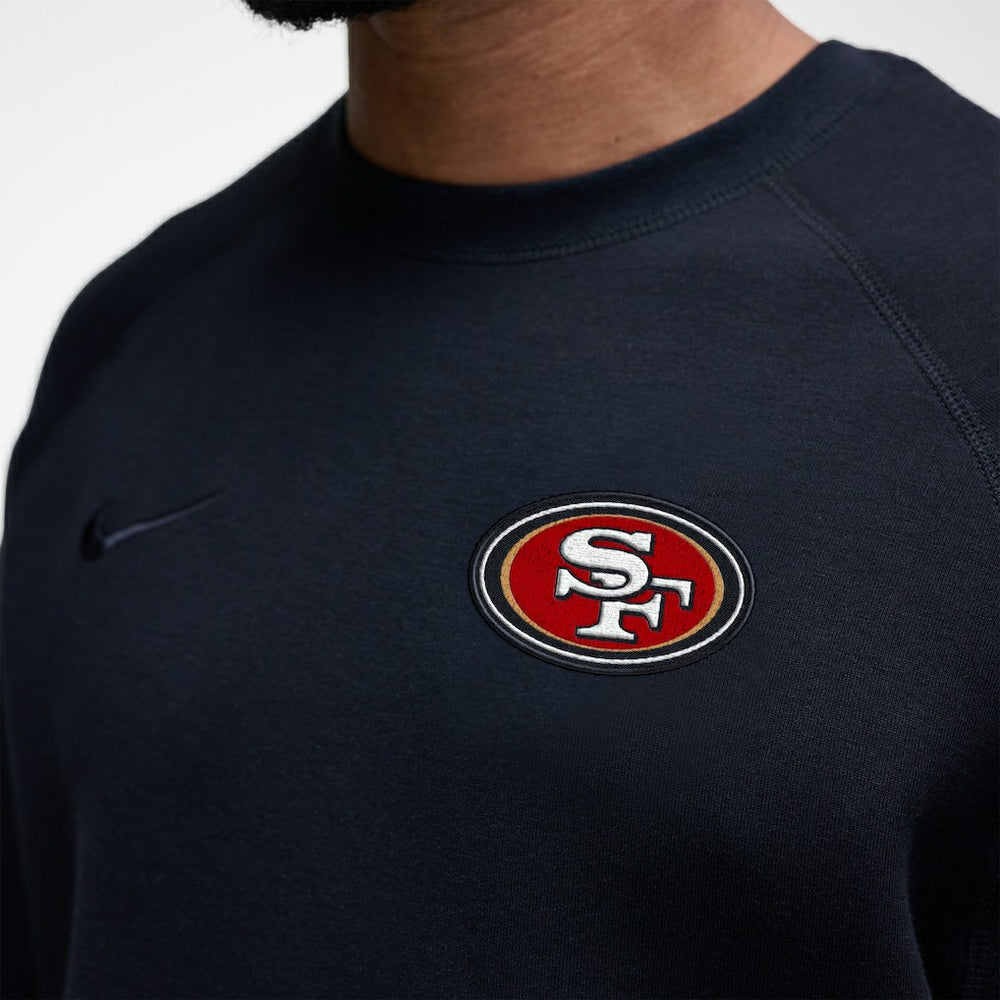 San Francisco 49ers Tech Fleece Raglan Sweatshirt - Black Sweatshirts