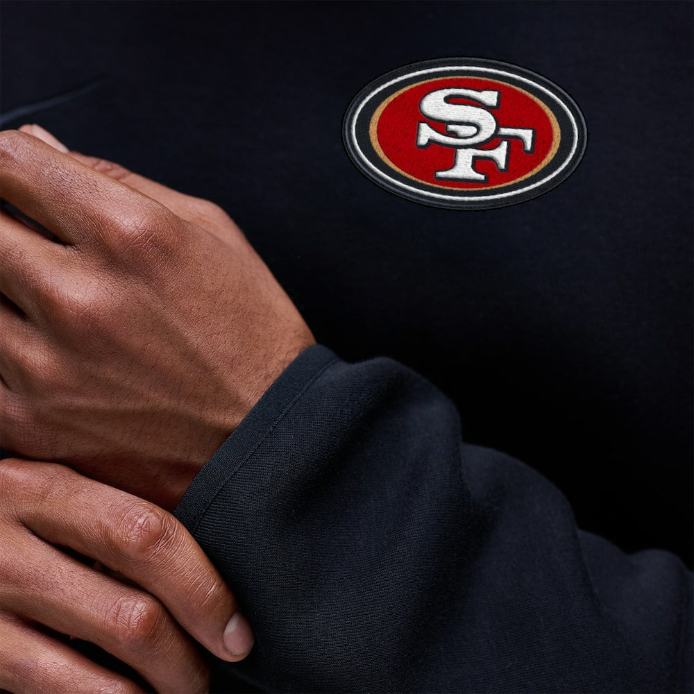 San Francisco 49ers Tech Fleece Raglan Sweatshirt - Black Sweatshirts