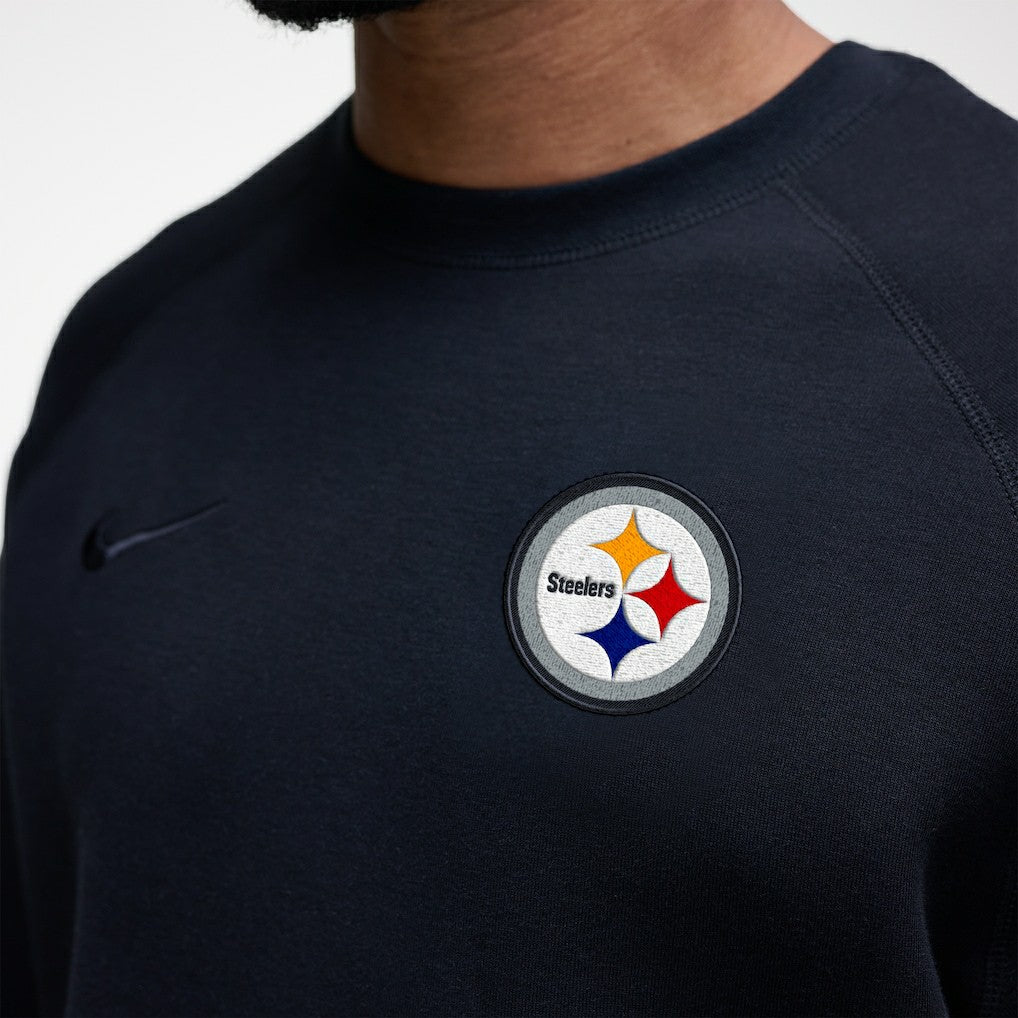 Pittsburgh Steelers Tech Fleece Raglan Sweatshirt - Black Sweatshirts