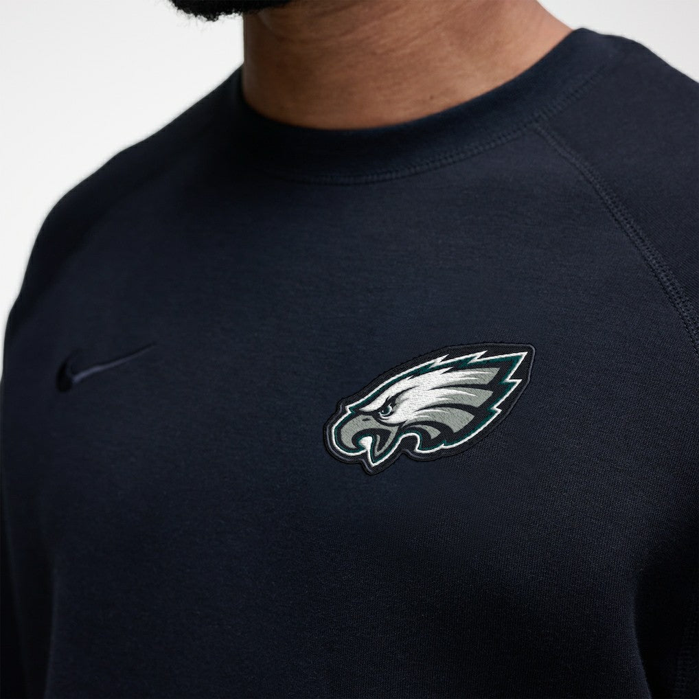 Philadelphia Eagles Tech Fleece Raglan Sweatshirt - Black Sweatshirts