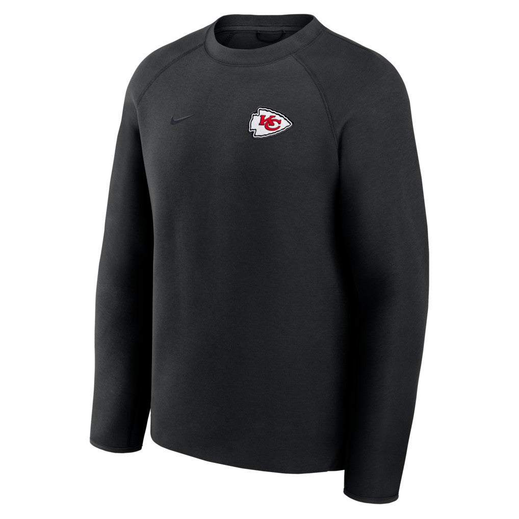 Kansas City Chiefs Tech Fleece Raglan Sweatshirt - Black Sweatshirts