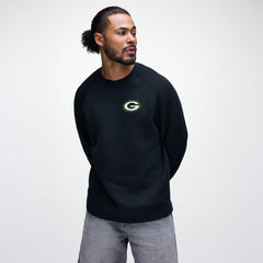 Green Bay Packers Tech Fleece Raglan Sweatshirt - Black Sweatshirts