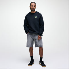 Green Bay Packers Tech Fleece Raglan Sweatshirt - Black Sweatshirts