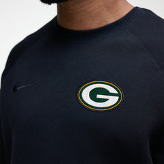 Green Bay Packers Tech Fleece Raglan Sweatshirt - Black Sweatshirts