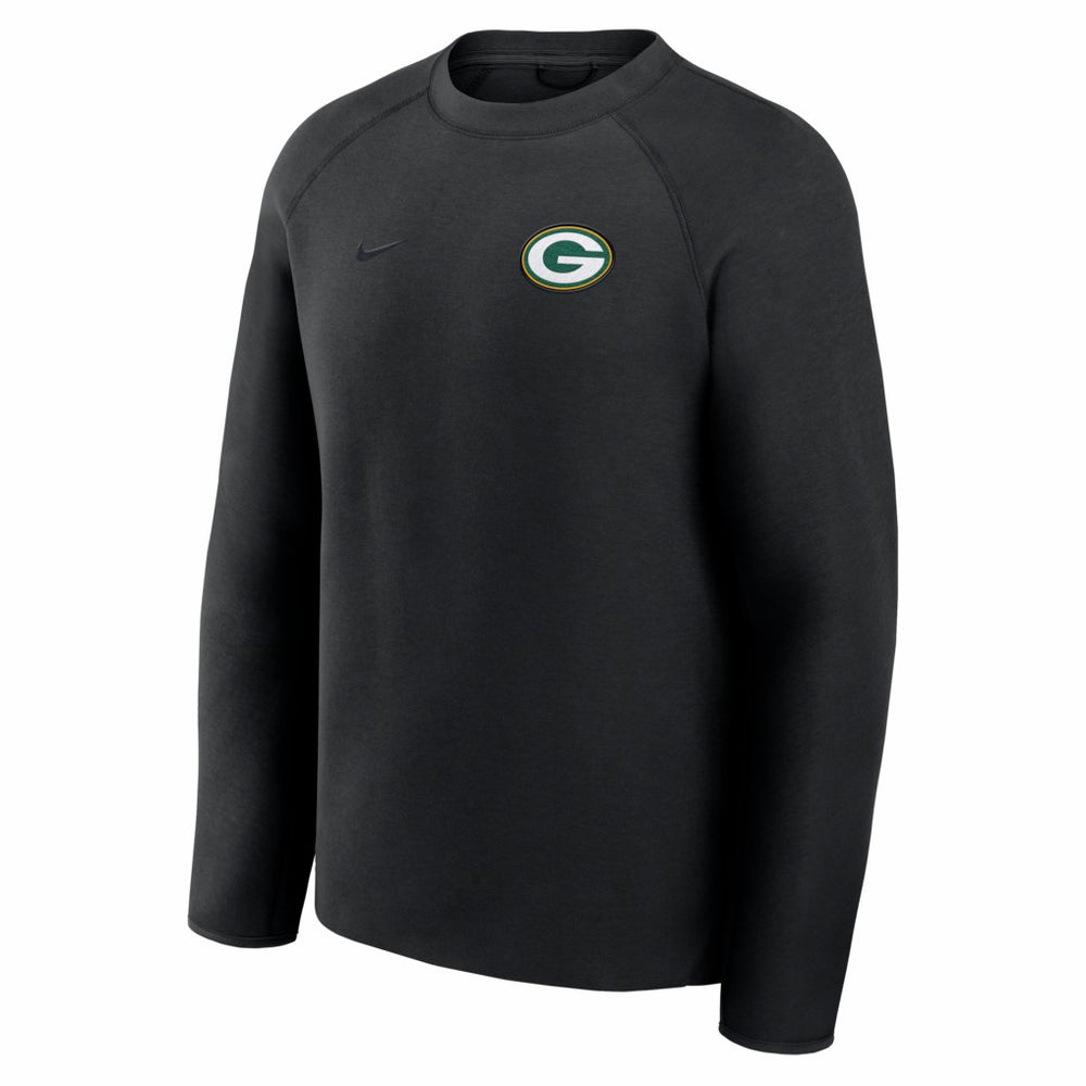Green Bay Packers Tech Fleece Raglan Sweatshirt - Black Sweatshirts